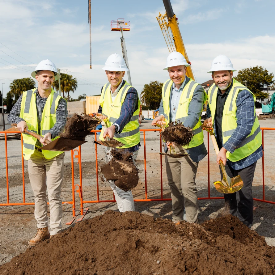 Bronze on Chevron Sod-Turning Event